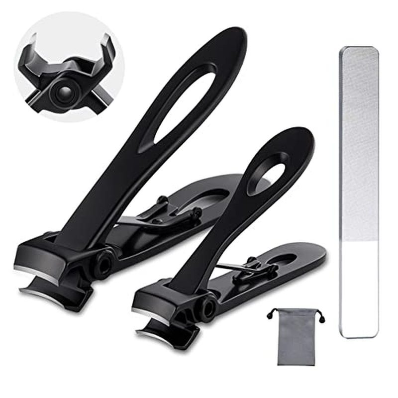 Nail Clippers Set,Fingernail Toenail Clippers for Thick Nails,Nail Clipper for Adult Men Women Senio