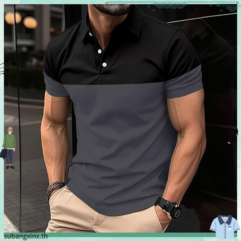 EAGLADE เสื้อยืดโปโลผู้ชายคอปกสําหรับ Man Breathable Stretchable PLS-66D สีเขียวอมดํา K11