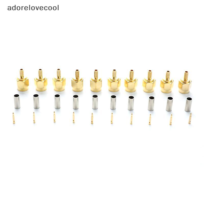 ADTH 10 ชิ้น SMA ชายปลั๊ก crimp สําหรับ RG174 RG316 RG178 RG179 LMR100 สาย RF Connector Martijn
