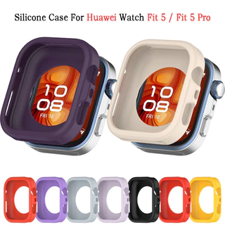 เคสซิลิโคนสําหรับ Huawei Watch Fit 5/Fit 5 Pro Soft Case ShockProof กันชนสําหรับ Huawei Watch Fit 4 Pro สมาร์ทวอท์ชฝาครอบป้องกันอุปกรณ์เสริม