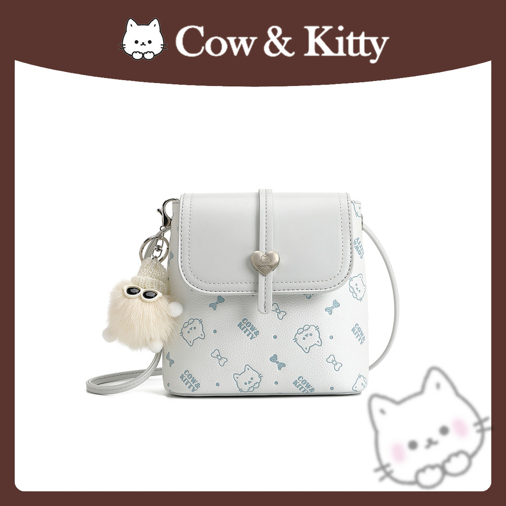 Cow & Kitty Summer Casual Commuter Muppet Bucket Bag Female Messenger Bag Bucket Bag Shoulder Messenger 8002 Blue