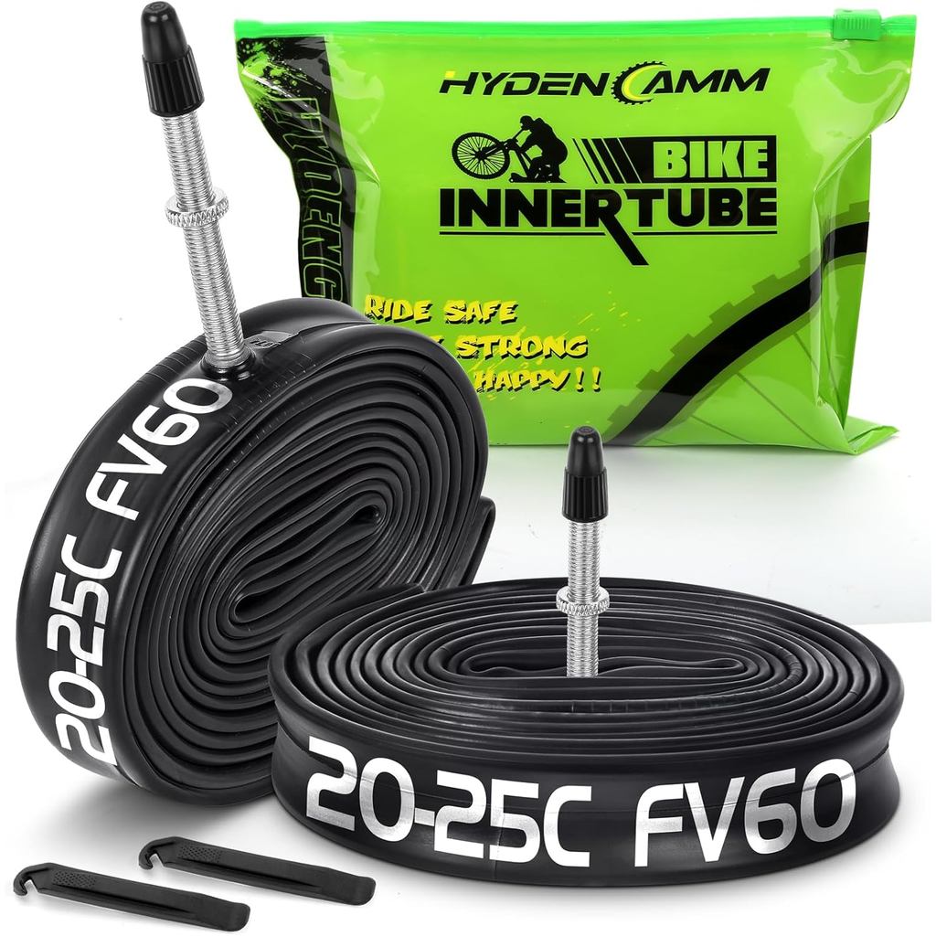 2 แพ็ค 700x20C-25C FV42/FV48/FV60 มม.700c จักรยานหลอดบิวทิล 700C แผนที่จักรยาน 2 ยาง Levers, 700c จั