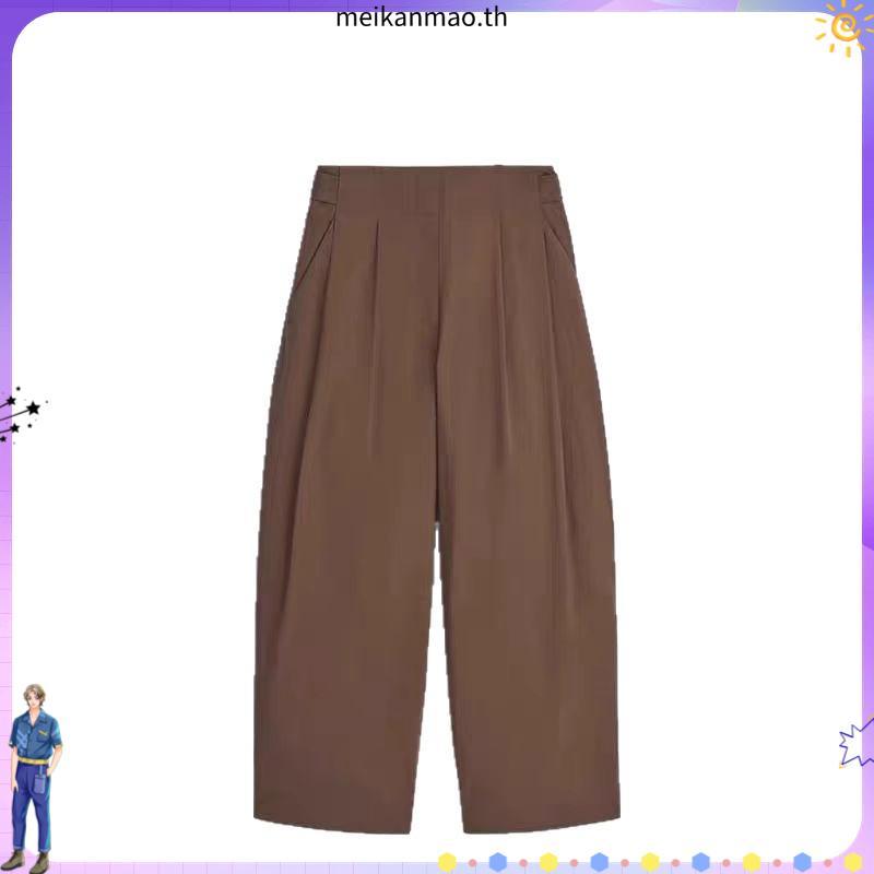 FREESIA - Wide Pants กางเกงทํางานคริสต์มาสลําลองอย่างเป็นทางการครีมกาแฟสีดํา