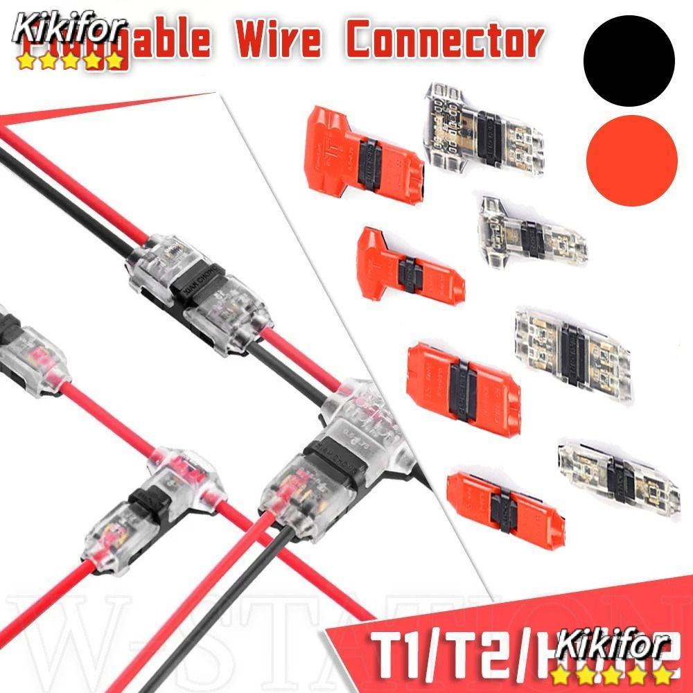 KIKIFOR 1 ชิ้นสายไฟ Crimp,การเชื่อมต่อสายเคเบิล Strip ตัวเชื่อมต่อรถ Pluggable Wire Connector, Quick