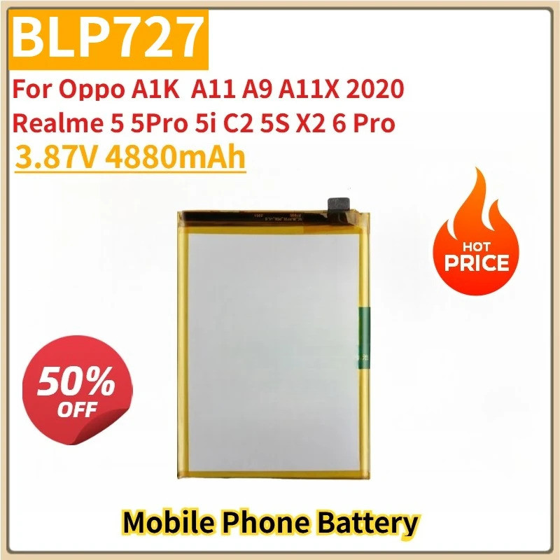 สําหรับOppo A1K A11 A9 A11X 2020 Realme 5 5Pro 5i C2 5S X2 6 Proแบตเตอรี่โทรศัพท์ใหม่BLP729 BLP711 B