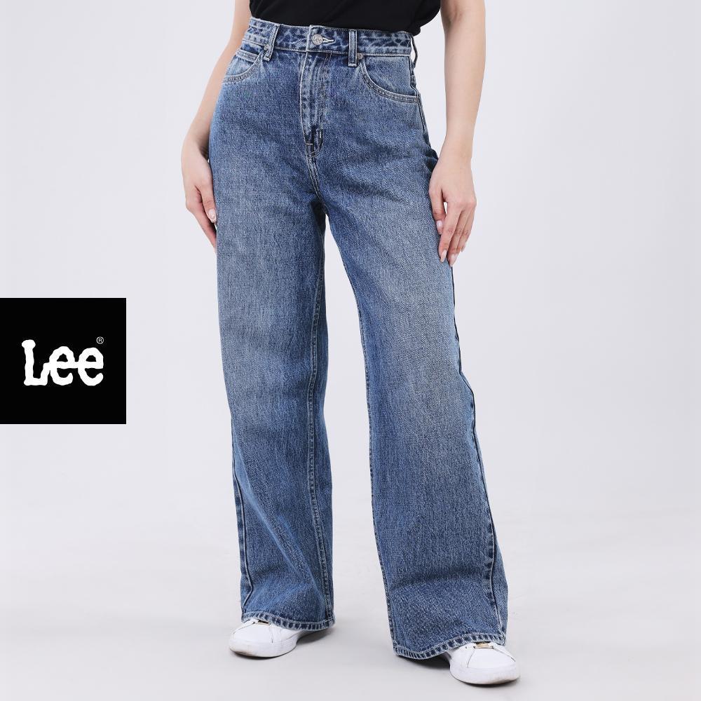 LEE กางเกงยีนส์ผู้หญิง เอวสูง ทรงขากว้าง รุ่น LE S126WWIDF12 สียีนส์อ่อน