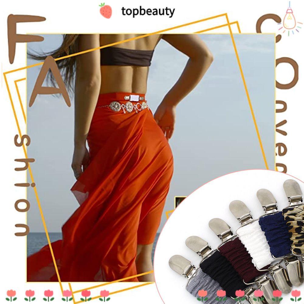 TOPBEAUTY Fit Dress Cinch Clips Clips Clips Back Cinch สีแดงเข้ม ดีไซน์ ปกคาร์ดิแกน