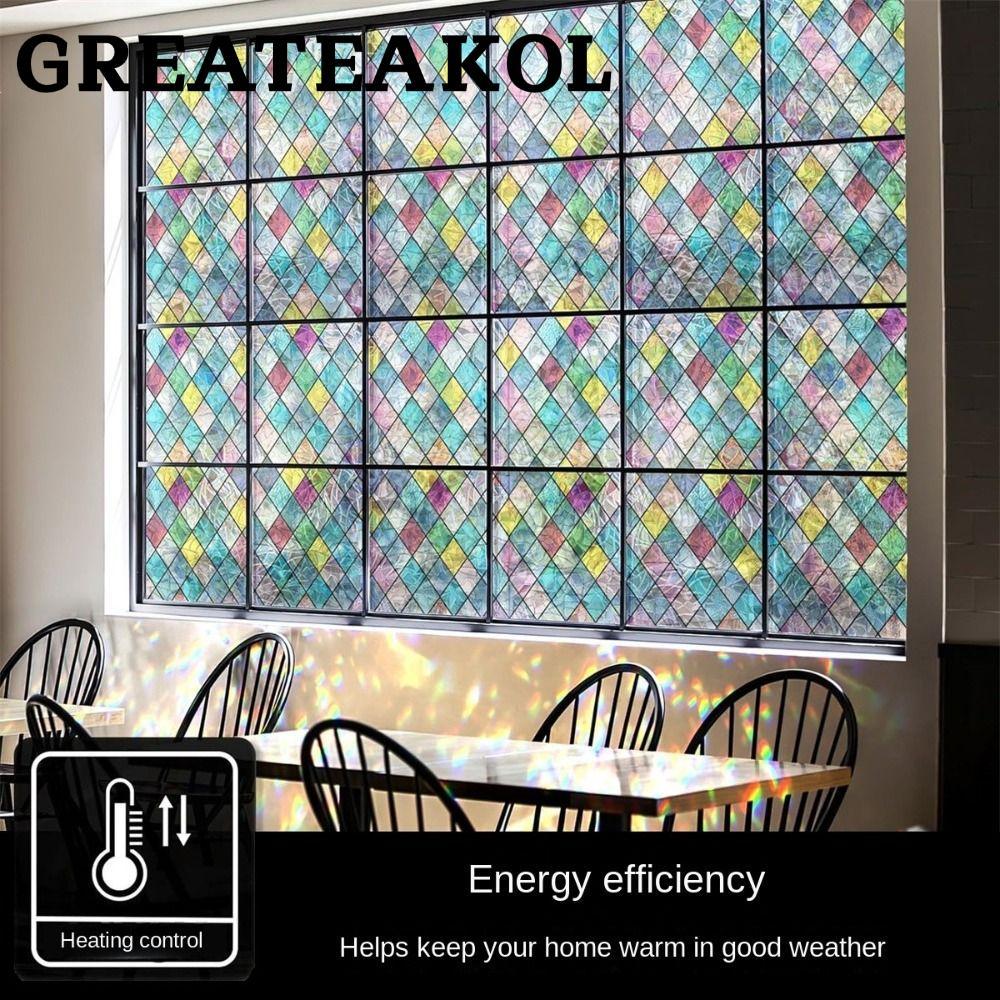 GREATESKOL หน้าต่างความเป็นส่วนตัวฟิล์ม,คงที่ Cling Frosted Glass Window Film,UV Blocking ที่ถอดออกได้ Frosted Glass Windows