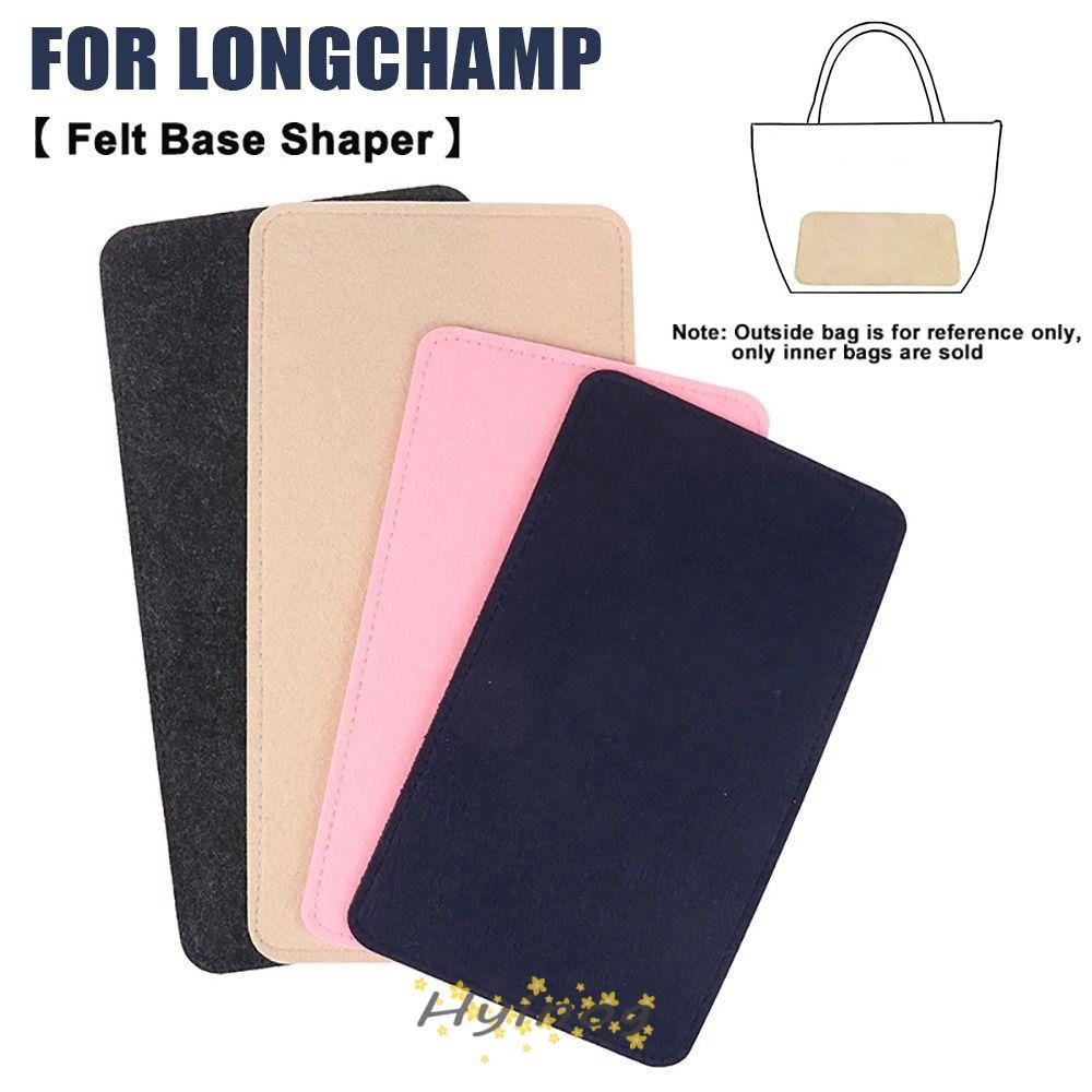 HYINOG 1 ชิ้นกระเป๋าแผ่นด้านล่าง,ป้องกันยุบ Felt Base Shaper,สีฟ้าสีดําสีชมพู Beige S/M/L เครื่องสําอางแต่งหน้ากระเป๋าสนับสนุน Pad เหมาะสําหรับ LongChamp Handle กระเป๋า