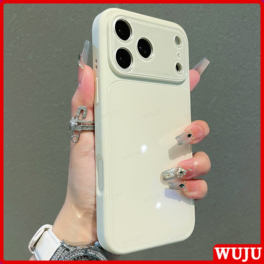 WUJU Crystal Case เข้ากันได้กับ IPhone 17 16 15 14 13 Pro Max พร้อมกันตก สีจริงและป้องกันลายนิ้วมือ