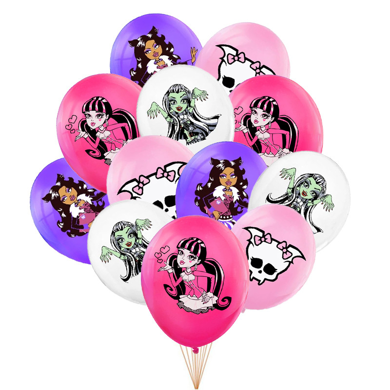 12 ชิ้น/เซ็ต Monster สูง 12 นิ้ว Latex บอลลูนสําหรับสาววันเกิดงานรื่นเริงกิจกรรม Party Decor