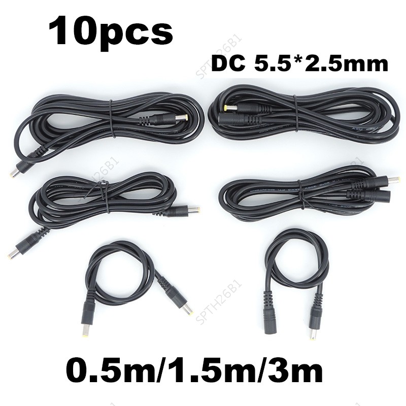 DC ชายหญิง power supply connector สาย 18awg อะแดปเตอร์ 19 V 24 V สําหรับ strip กล้อง 5.5X2.5 มม.0.5/