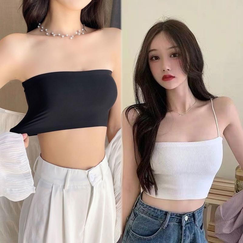 แต่งกับอะไรก็ได้ ออลแมตช์สุดๆ บราไร้สาย เกาะแน่น นุ่มสบาย รับลม มั่นใจไม่เลื่อนไม่หลุด ผ้ายืดร่อง มินิมอล