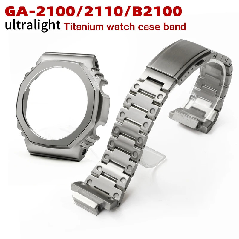 Modification Kit Titanium Case Strap for Ga-b2100 Ga 2100 Ga2110 Casioak Watchband Accessory Refit B
