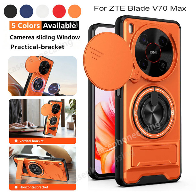 เคสโทรศัพท์สําหรับ ZTE Blade V70 Max nubia V70Max 4G 5G 2026 เคสโทรศัพท์ที่วางแม่เหล็กขาตั้งเกราะกันกระแทก TPU พลาสติกแข็งปกหลัง