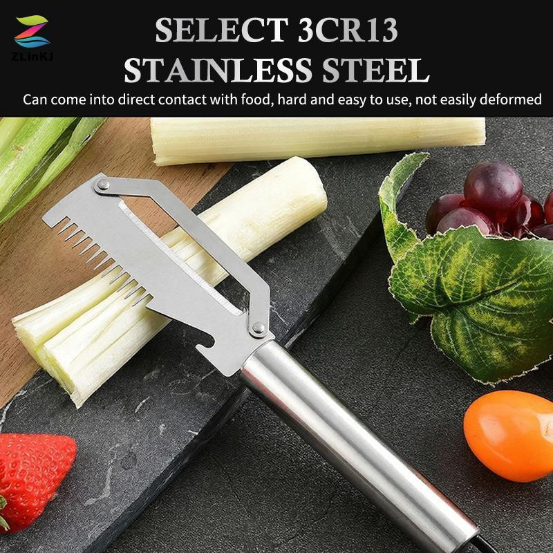 ZLinKJ 1PC สแตนเลส Scallion Peeling มีด Multi-Functional Handle เครื่องมือผัก Peeler สําหรับ Home ทําอาหารห้องครัวสะดวกใหม่