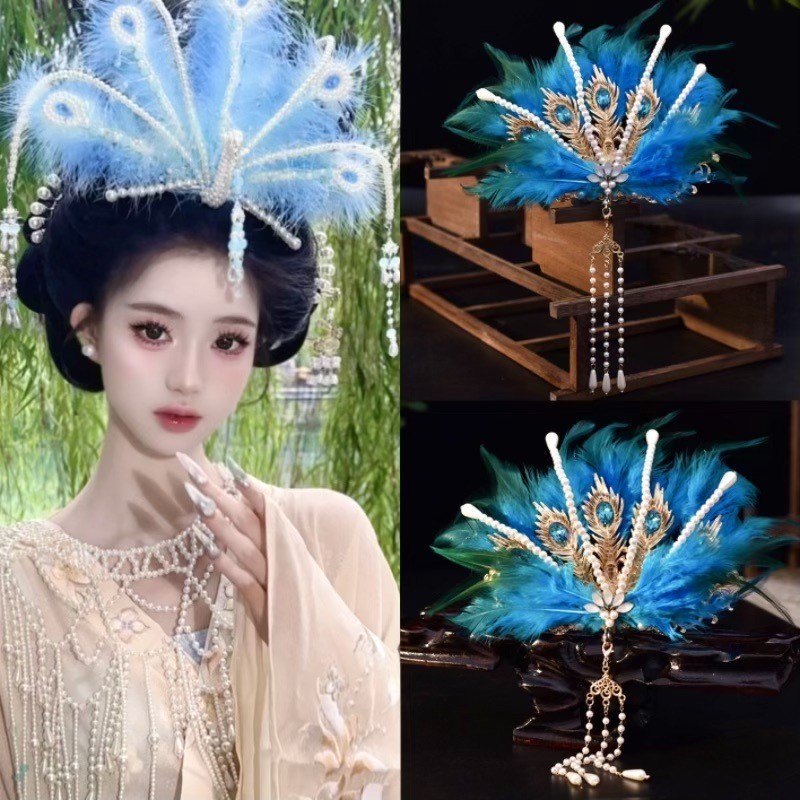 Daughter King Phoenix Crown Phoenix สไตล์โบราณ Fairy Phoenix Cool Feeling ผมมงกุฎ Fairy พู่ Change F