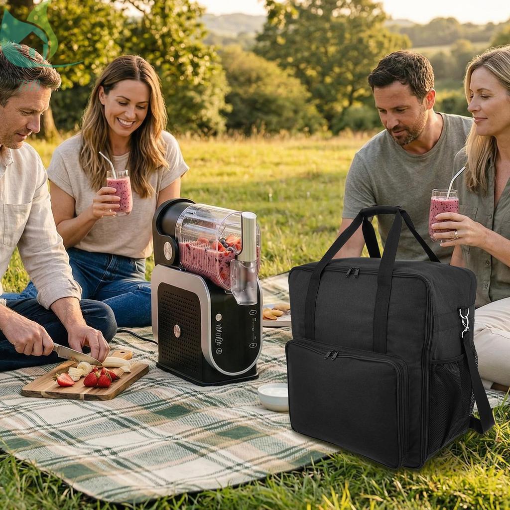Slushie Machine Travel Case ป้องกันรอบฉนวน Slushy Machine Tote พร้อมการออกแบบหลายกระเป๋า SHOPQJC9837