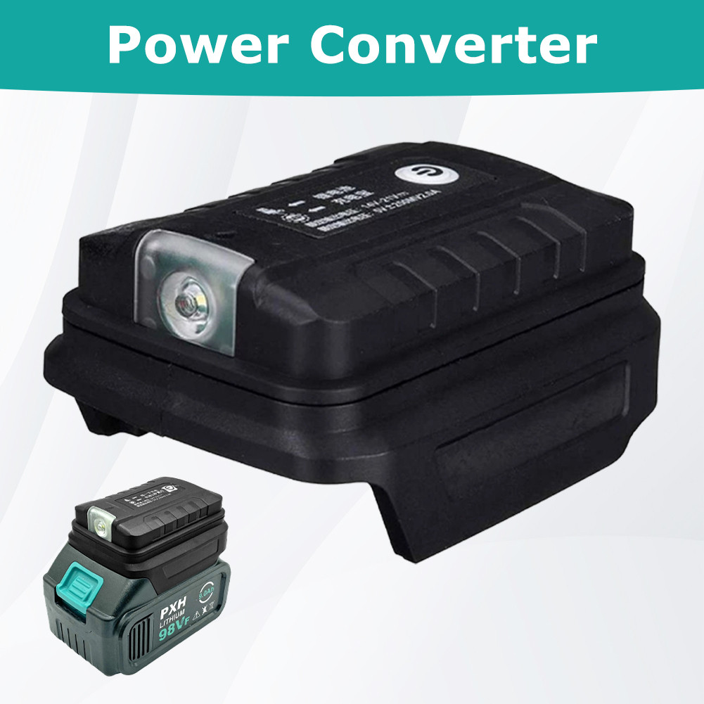 อุปกรณ์แปลงไฟแบบ Dual USB พร้อมไฟ LED สำหรับแบตเตอรี่ลิเธียมพกพา