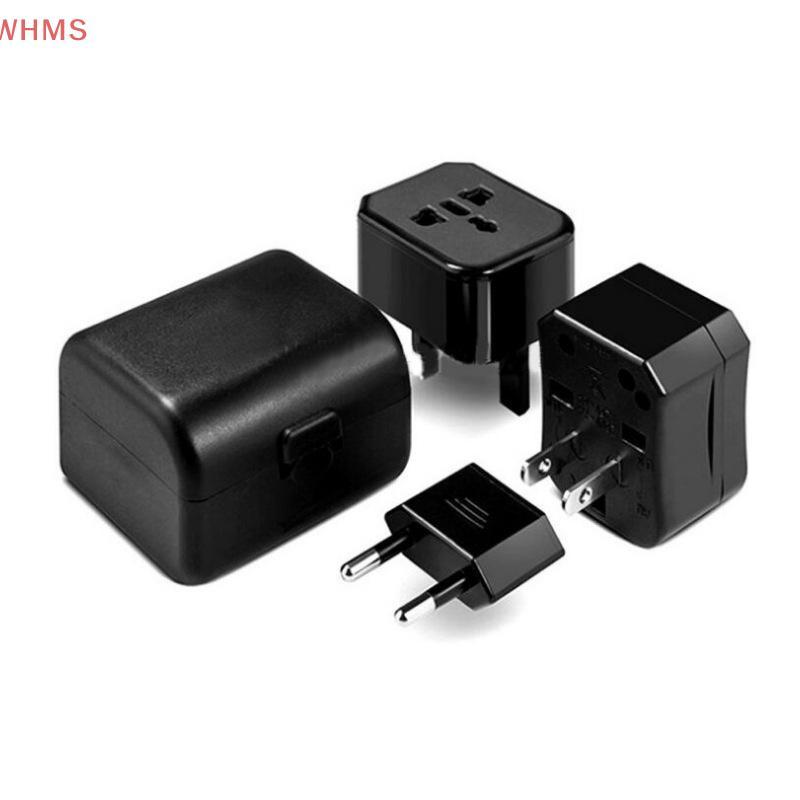 (WHMS) 3 In 1 Universal Adaptor Global Power Soet Compact Worldwide Plug Converter for Travel Business Trip International Hostel Usage