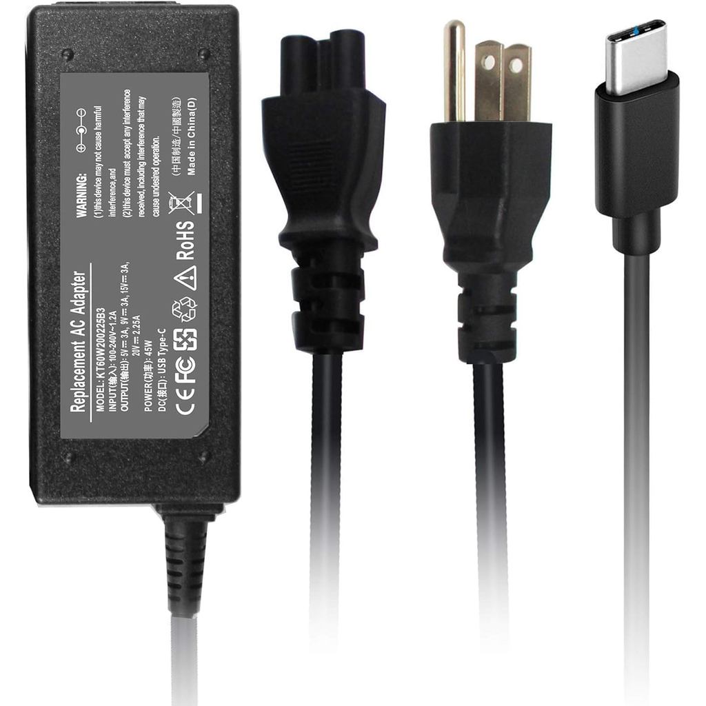 USB C แล็ปท็อป Chrombook Charger ประเภท C สําหรับ Lenovo Thinkpad/โยคะ/Chromebook สําหรับ HP Chromeb