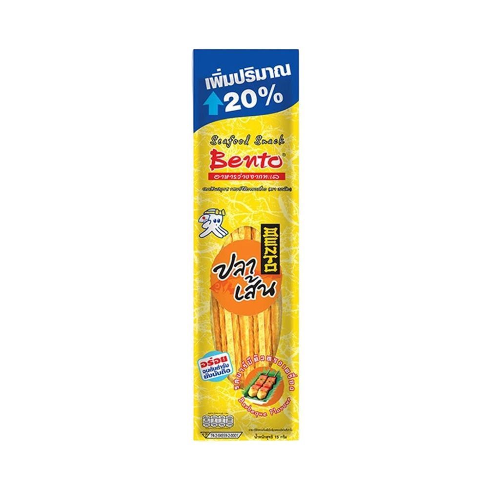 [สินค้าส่งด่วน] เบนโตะ ปลาเส้นปรุงรส บาร์บีคิว 15 กรัม BENTO BBQ. 15G.