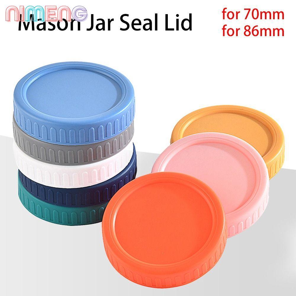 NIMENG 6 ชิ้น Mason Jar ฝาปิดเครื่องมือห้องครัวที่ทนทานฝาครอบขวดซีลแบบใช้ซ้ําได้