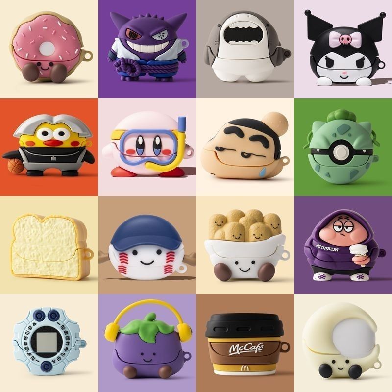 3D การ์ตูนฉลามน่ารักนุ่มสําหรับ Anker Soundcore K20i กันกระแทกหูฟังกรณี Soundcore K20i พร้อมจี้