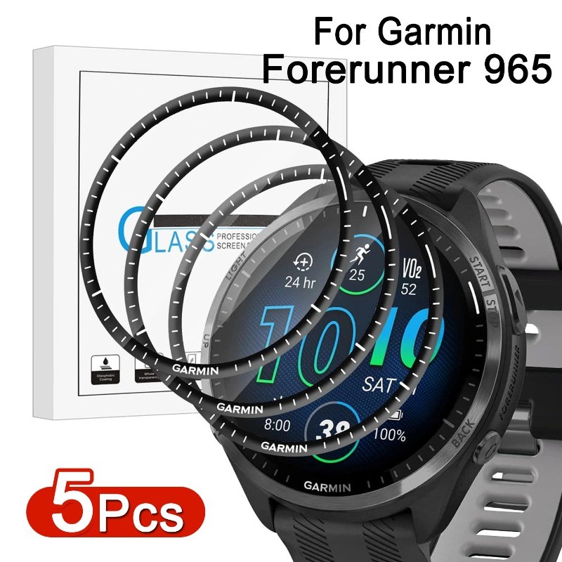 10 ชิ้นโค้งสีดําขอบฟิล์มสําหรับผู้เบิกทาง Garmin 570 970 965 955 945 45S Anti-Shock ฟิล์มกระจกนิรภัย