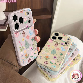 เคสสำหรับไอโฟน12 พร้อมส่ง ดอกไม้ต้นไม้สดใส เคสนิ่มขอบรูปหัวใจ For IPhone17 13 Pro 16 15 14PLUS 11 12PROMAX 7/8 SE2 XS XR