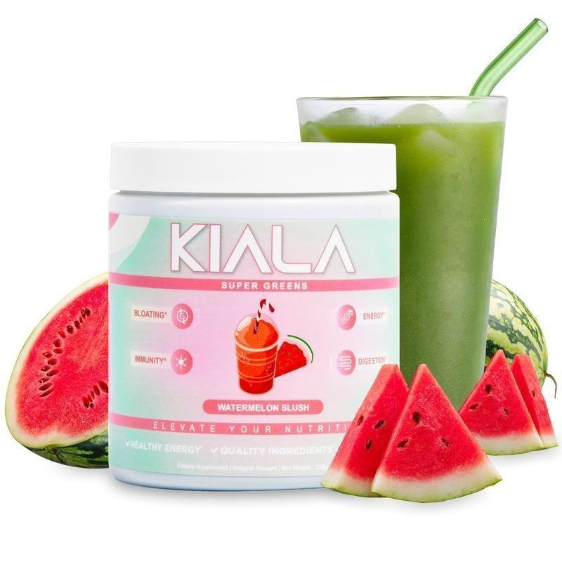 Kiala Nutrition Super Greens ผงอินทรีย์ Spirulina & Chlorella สําหรับ Digestive Gut สุขภาพ Immunity 