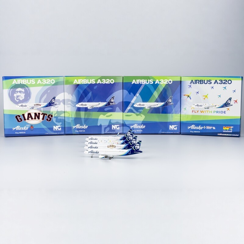 [] NG1/400 Alaska Airlines A320-200 เครื่องบินโลหะผสม รุ่น N855VA/N361VA/N642VA