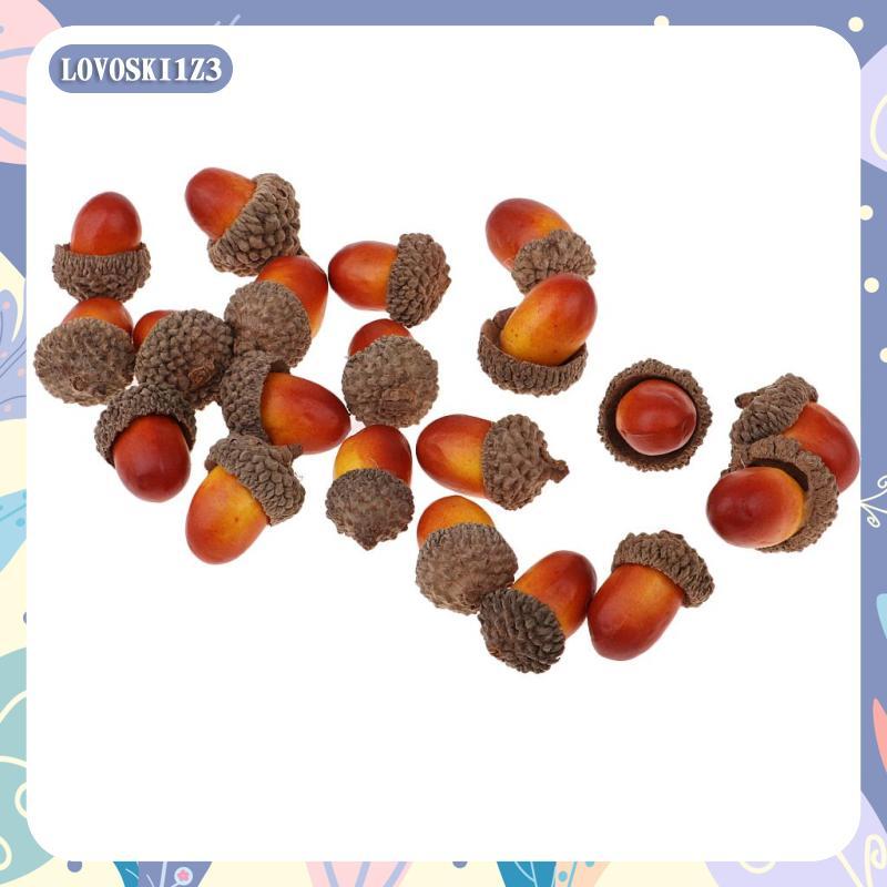[lovoski1z3] 100 ชิ้นข้าวโพดธรรมชาติจริง Rustic Acorns หมวกบ้าน DIY คริสต์มาสฤดูใบไม้ร่วง Accent 20 