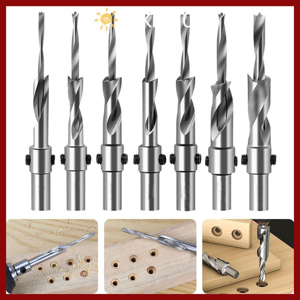 PTKFPT09 Countersunk หัวสลัดเจาะเครื่องตัดรูงานไม้ Punch เครื่องมือรองขั้นตอนตาราง Bit เจาะ Bit