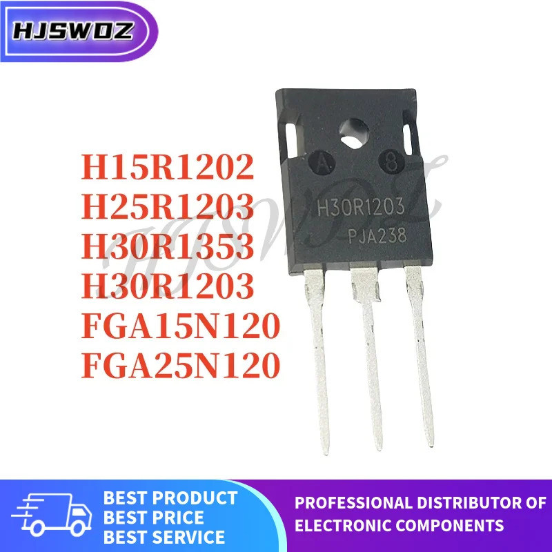 5 ชิ้น/ H15R1202 H25R1203 H30R1353 H30R1203 FGA15N120 FGA25N120 TO-247 ทรานซิสเตอร์ mos ชิป ic F5XG