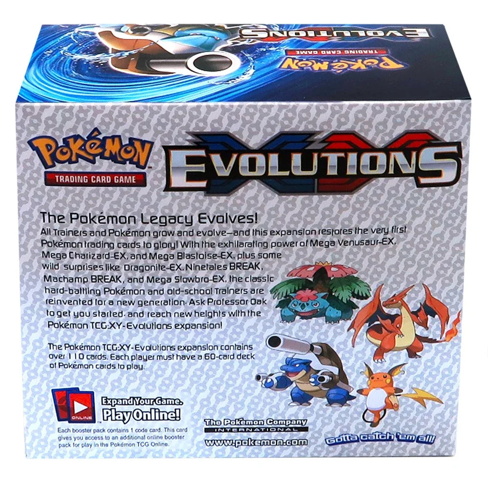 324 ชิ้นการ์ดโปเกมอน TCG: Sun & Moon XY Evolutions Booster กล่องสะสม Trading การ์ดโปเกมอนเกมกระดาน I