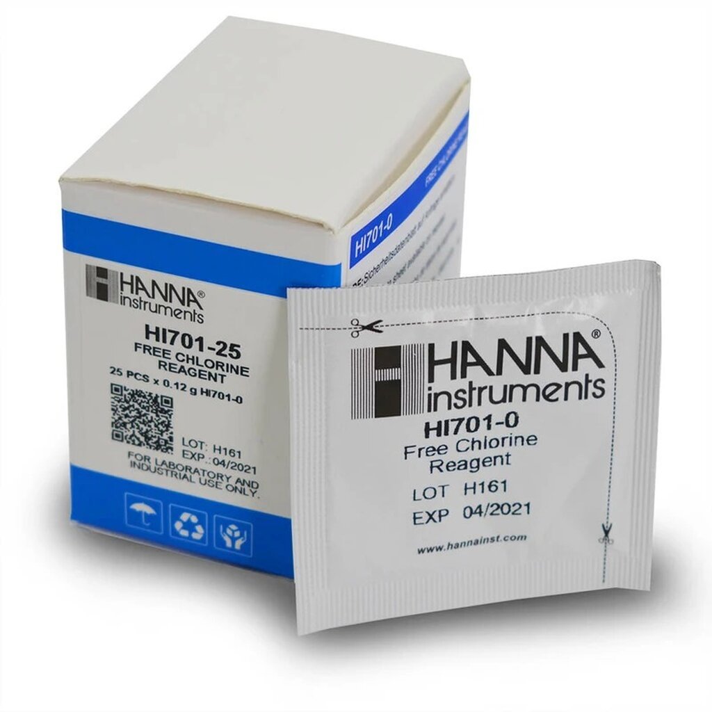 สารทำปฎิกิริยา HI701-25 Reagents for HI 701 (Free Chlorine), 25 Tests