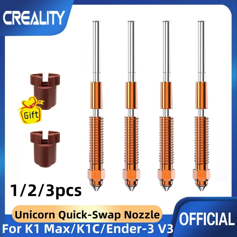1/2/3pcs Creality K1C ชุดหัวฉีด 0.2/0.4/0.6/0.8/1.0 มม.3D เครื่องพิมพ์ Hotend Sprinkler ชุด Fit Ende