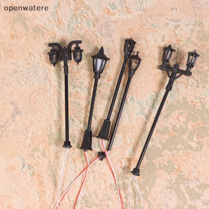 Openwatere 10 ชิ้น LED Park โคมไฟสําหรับรูปแบบรถไฟและอาคาร VVV