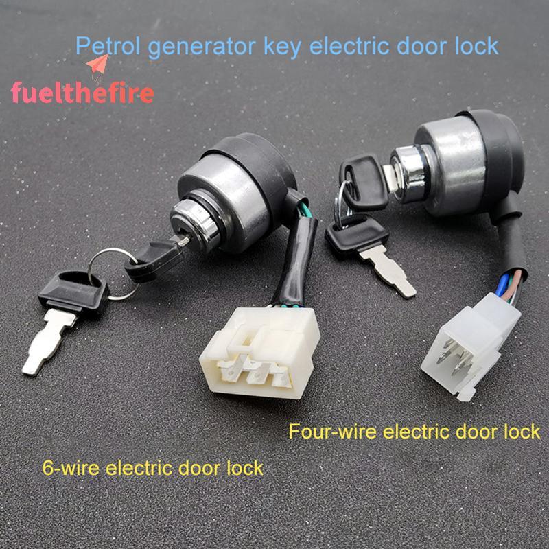 [Feel] 4/6 Wire Way เครื่องกําเนิดไฟฟ้าเบนซินจุดระเบิดเริ่มต้น Key Lo สวิทช์สําหรับ 2-3KW 168F และ 5
