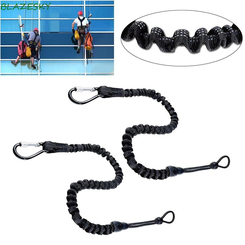 BLAZESKY เครื่องมือ Lanyard พร้อมสายรัดหัวเข็มขัด, แบบพกพา Anti-Falling คลิปสายบันจี้จัม, สกรูขยายล็