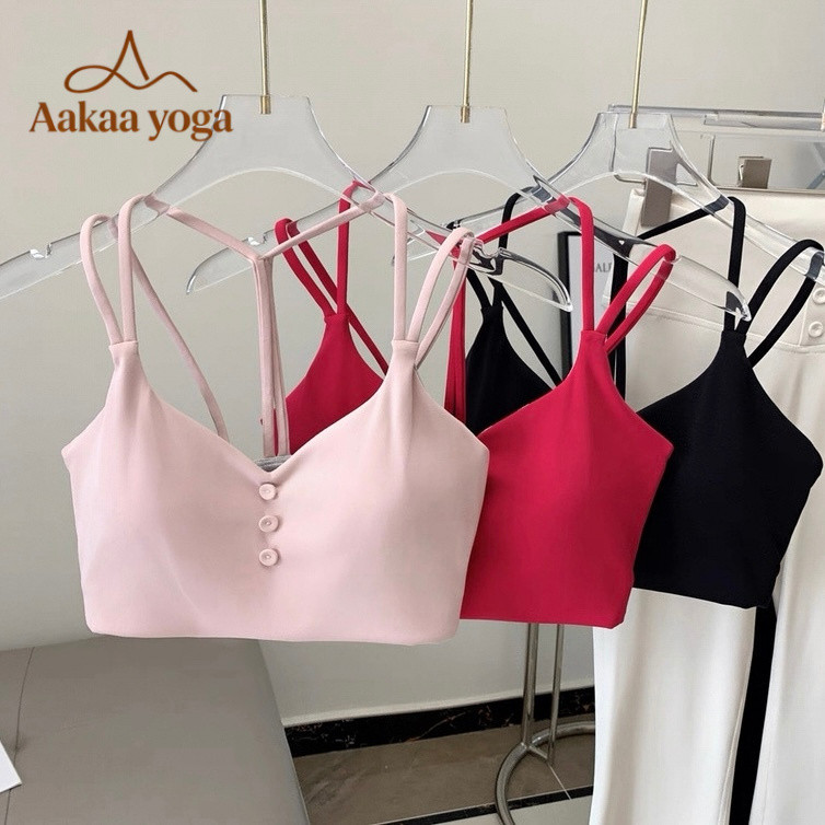 Y-shaped สปอร์ตบราหลังโปร่ง ดีไซน์ลดการพองที่ข้อศอก เหมาะสำหรับโยคะและออกกำลังกาย