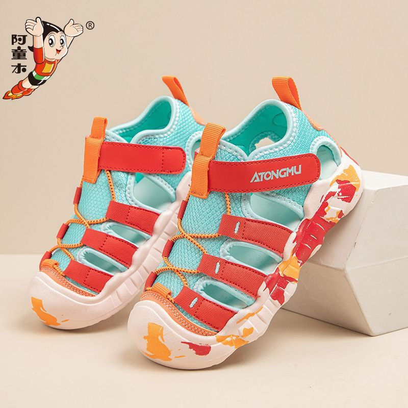JUA[Astro Boy]New2026Summer Campus Velcro Casual Fashion Children's Shoes Soft Sole Wear-Resistant B