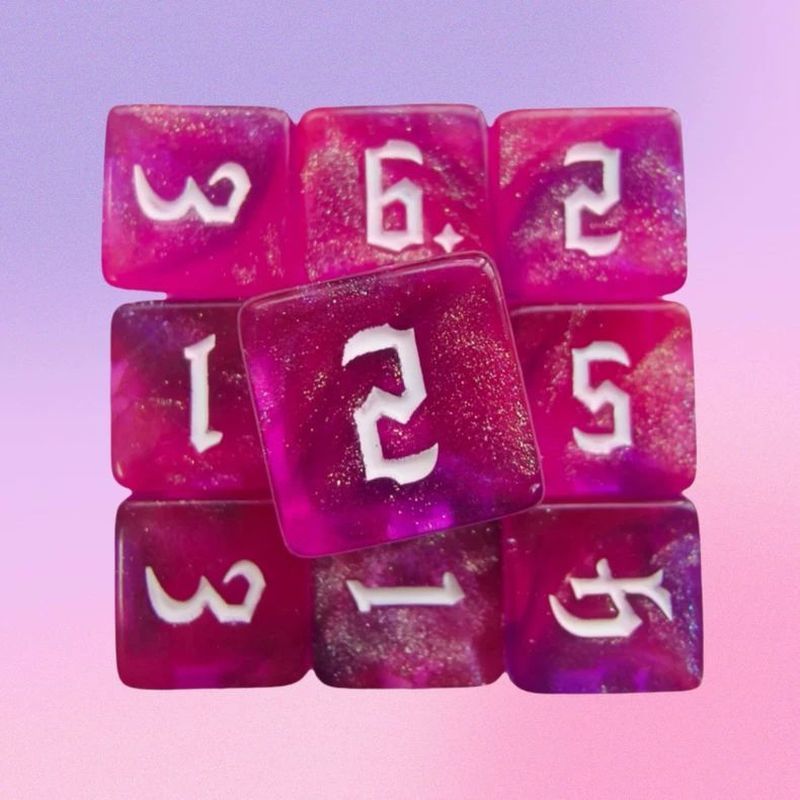 新字体双色变色龙6面骰子 dice桌面游戏道具D6数字色子玩具筛子New font dual color chameleon 6-sided 12 sided dice desktop game pr