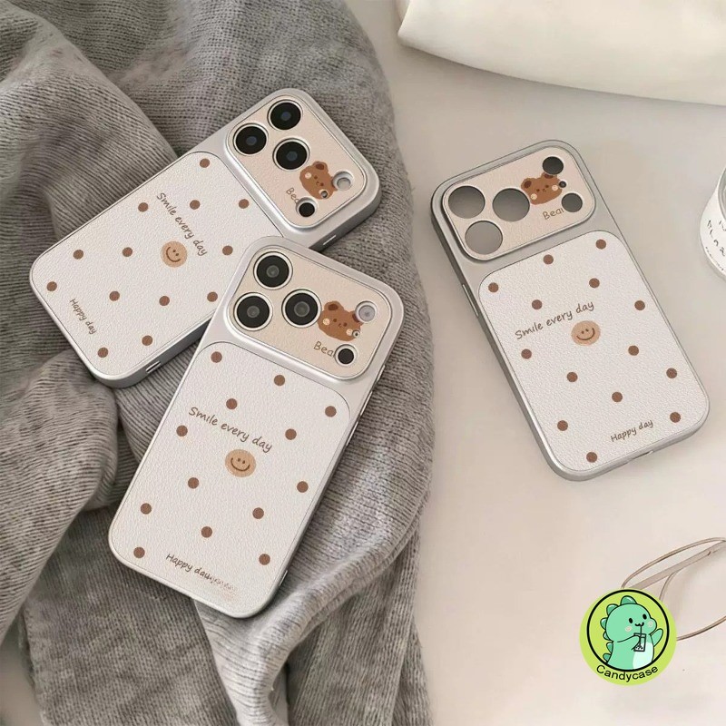 หมีน่ารักเคสโทรศัพท์สําหรับRealme GT8 Pro GT 7T GT6 6T Neo 7X 6 SE P4 P3 Lite P1 ความเร็วV70S V25 V23i V11S V13 V5 5G 4G PUหนังรูปแบบการ์ตูนจุดอ่อน