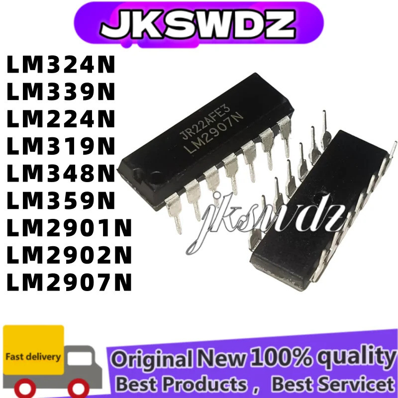 2-5PCS LM324N LM339N LM339 LM224N LM319N LM348N LM359N LM380N LM2901N LM2902N LM2907N DIP ชิป ic ในส