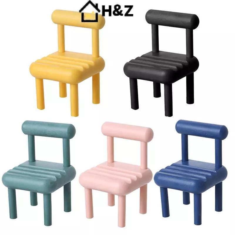 H&Z เก้าอี้พับจิ๋ว 1:12 สำหรับบ้านตุ๊กตา