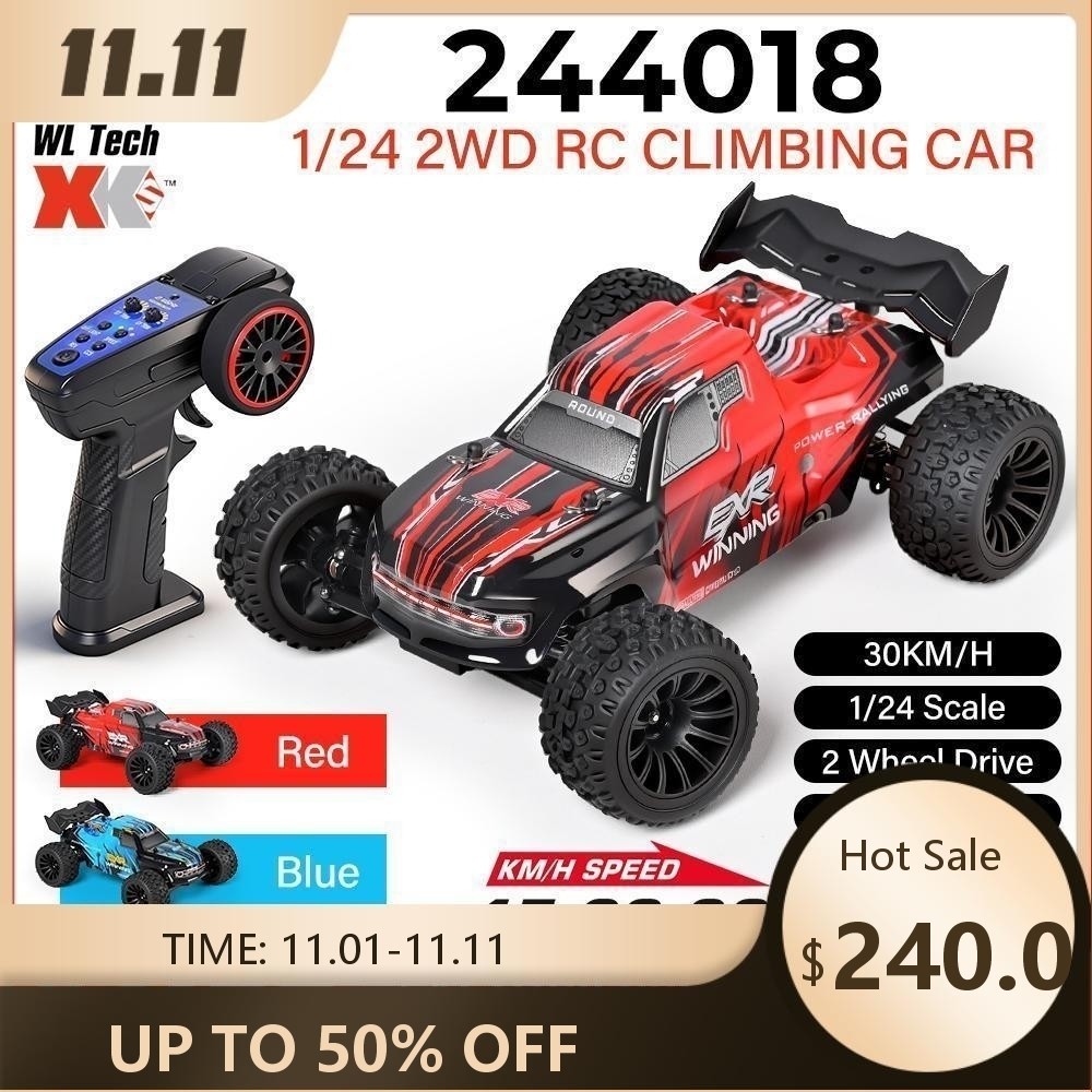 WLtoys ใหม่ 244018 รีโมทคอนโทรลรถ 1:24 ไฟฟ้าความเร็วสูงAll-Terrain Driftรถ 25 กม./ชม.เกียร์สามความเร็วของเล่นเด็ก
