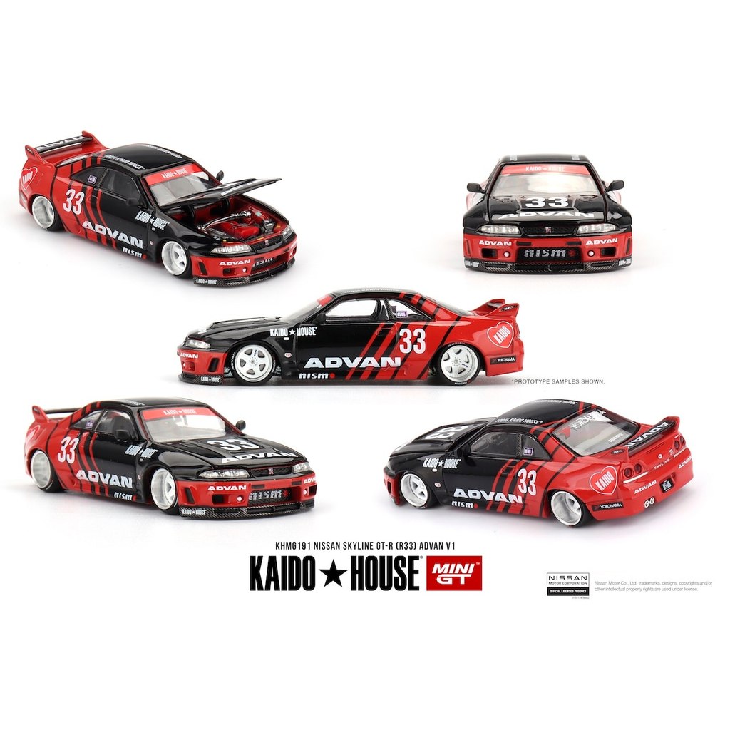 MINI GT No.191 Kaido House Nissan Skyline GT-R (R33) Kaido Works ADVAN KHMG191