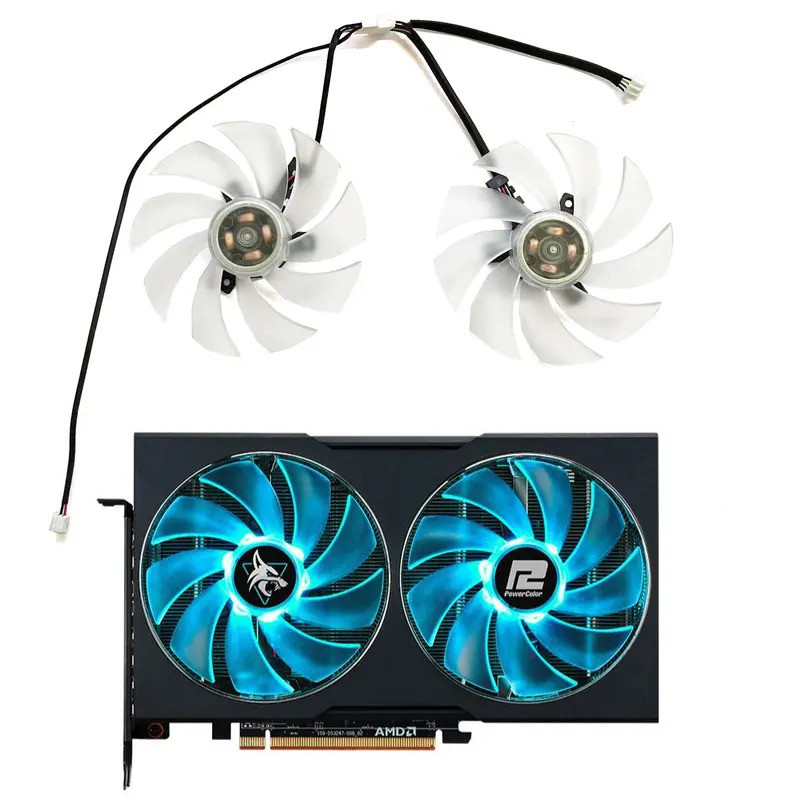 95 มม.4PIN FD10015H12D DC 12V 0.55A สําหรับ PowerColor RX 6650 6600XT 7600XT Hellhound การ์ดพัดลมเปล